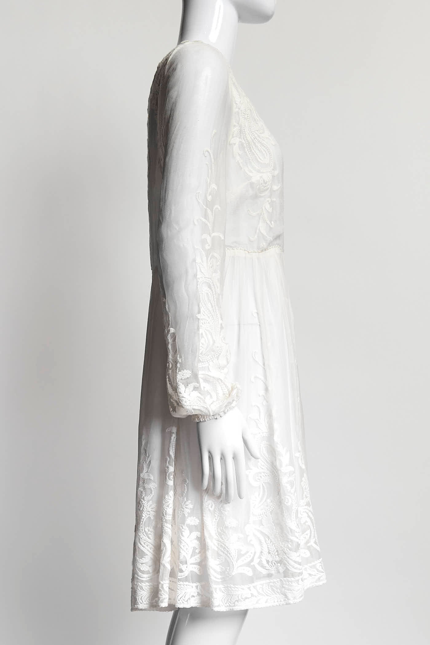 ZIMMERMANN White Embroidered Mini Dress AU1