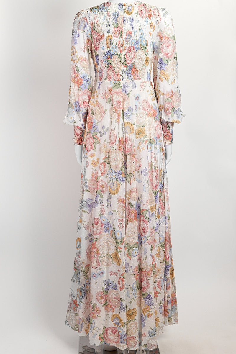 Zimmermann Long Sleeve Floral Maxi Dress AU1