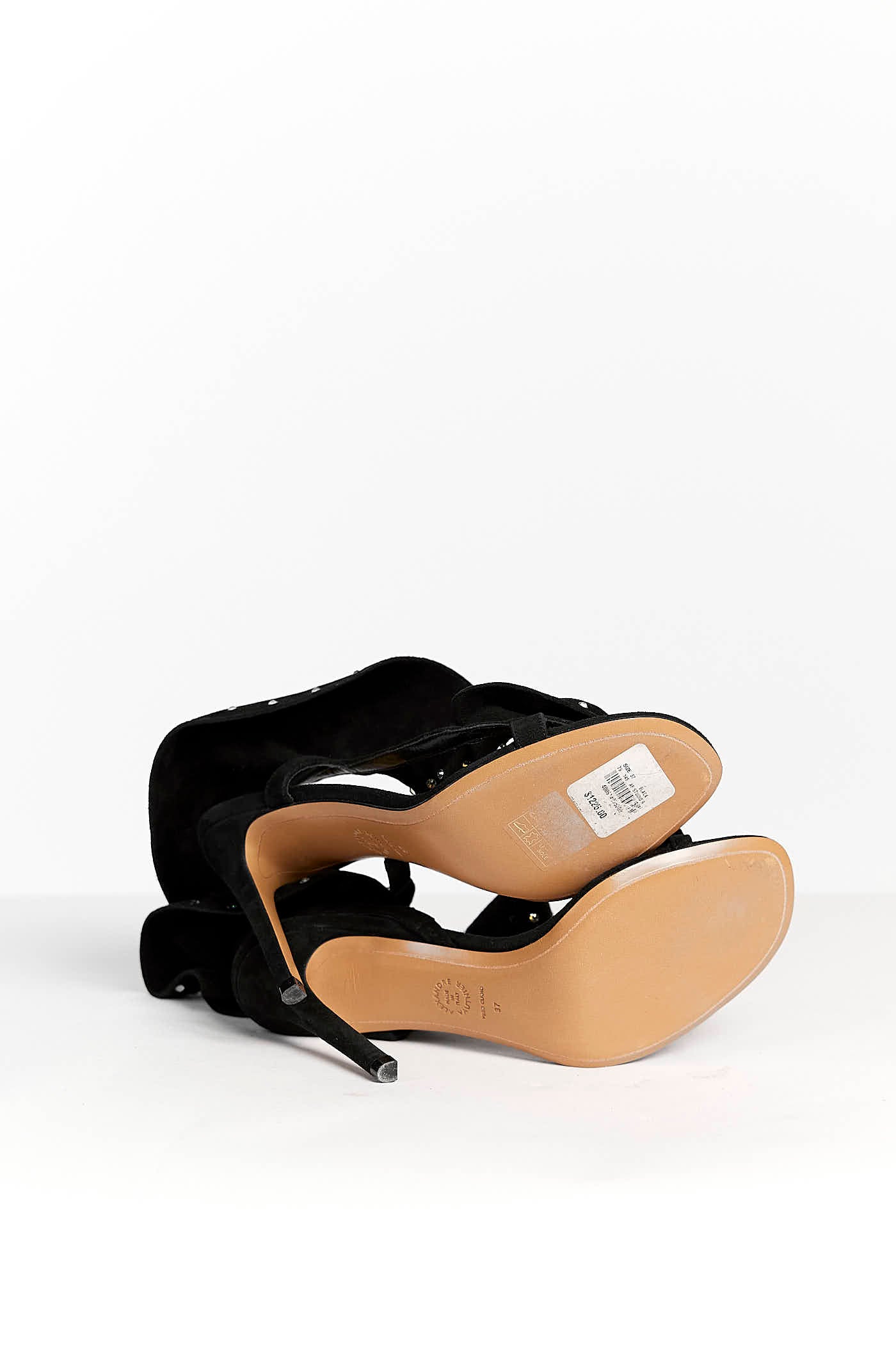 Alexandre Vauthier Black Suede Sandals 37