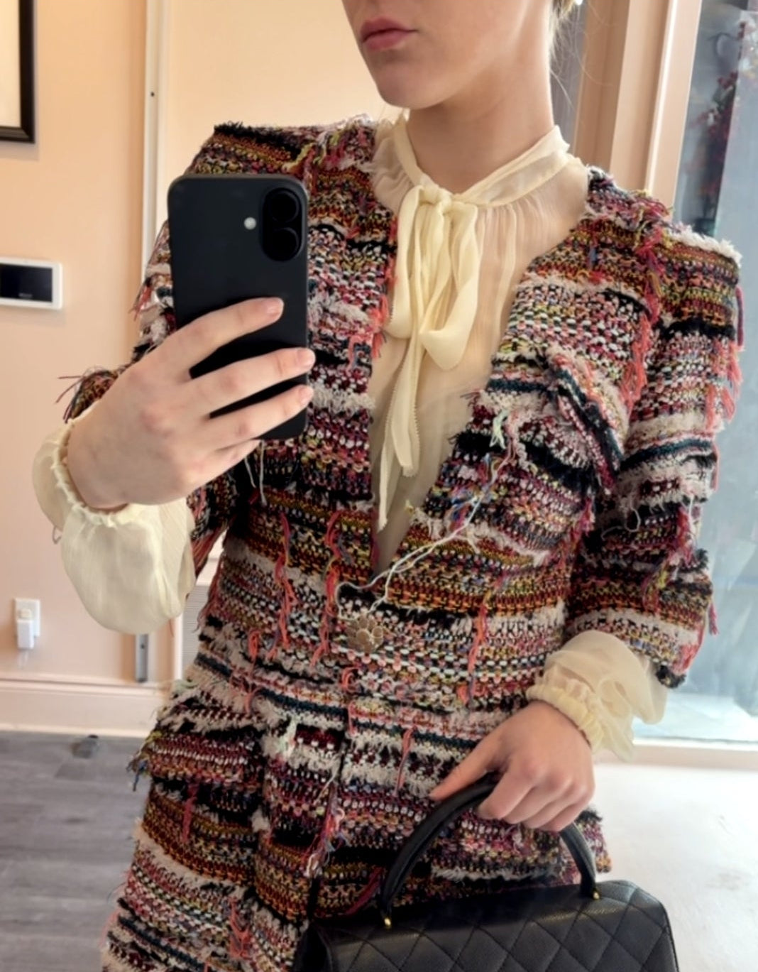 Dolce & Gabbana Cream Silk Blouse 44