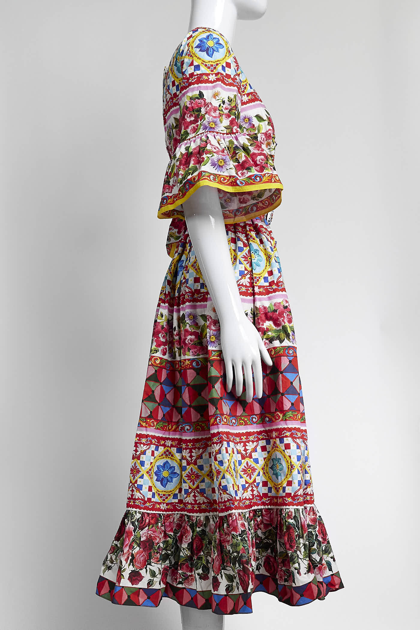 Dolce & Gabbana Mambo Print Flared Dress 40