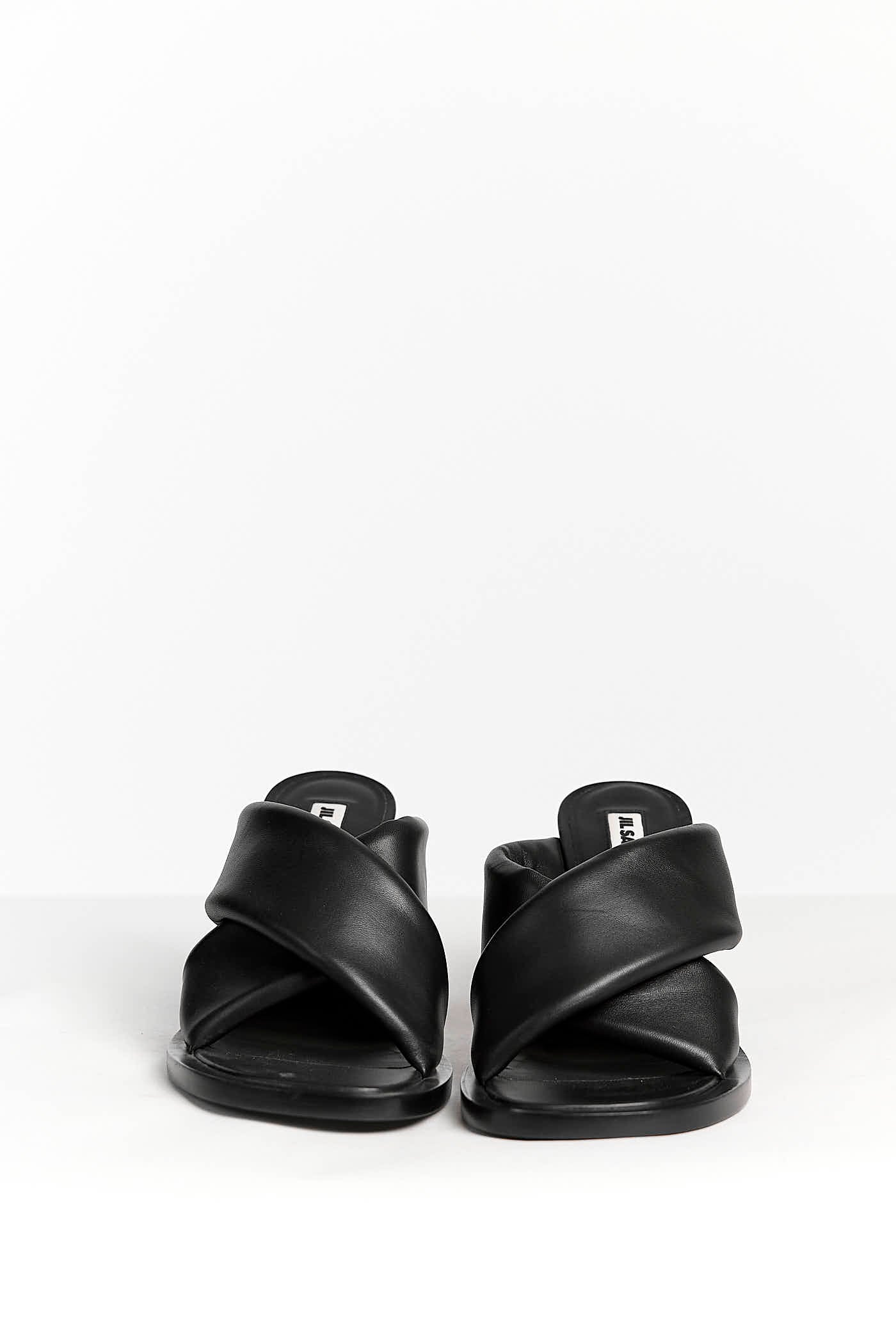 Jil Sander Black Leather Sandal – 1132Consignment