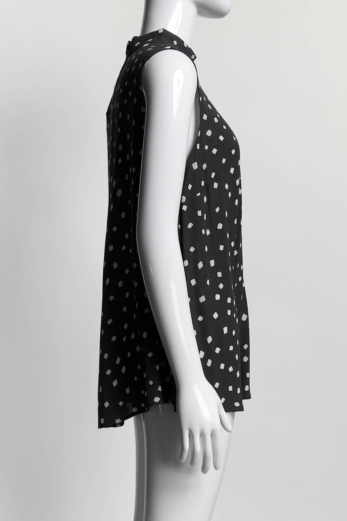 Zimmermann Grey with White Dot Sleeveless Top 0