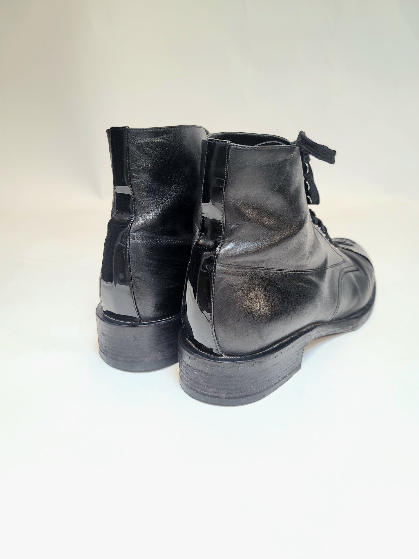 Chanel Interlock CC Logo Black Boots 40