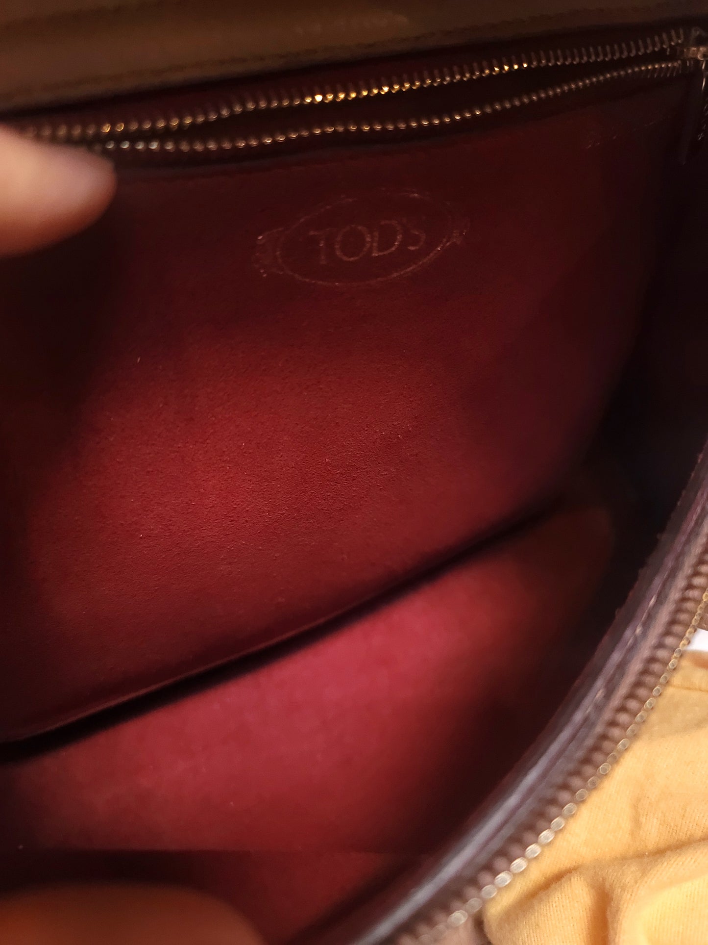 Tod's Beige Leather Top Handle Bag