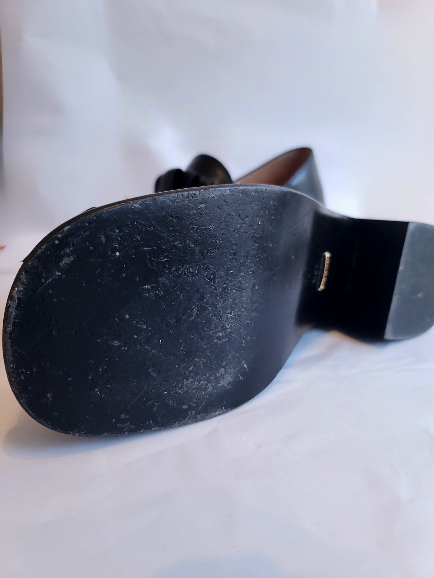 Gucci Dora Black Leather Loafer Pumps 40.5