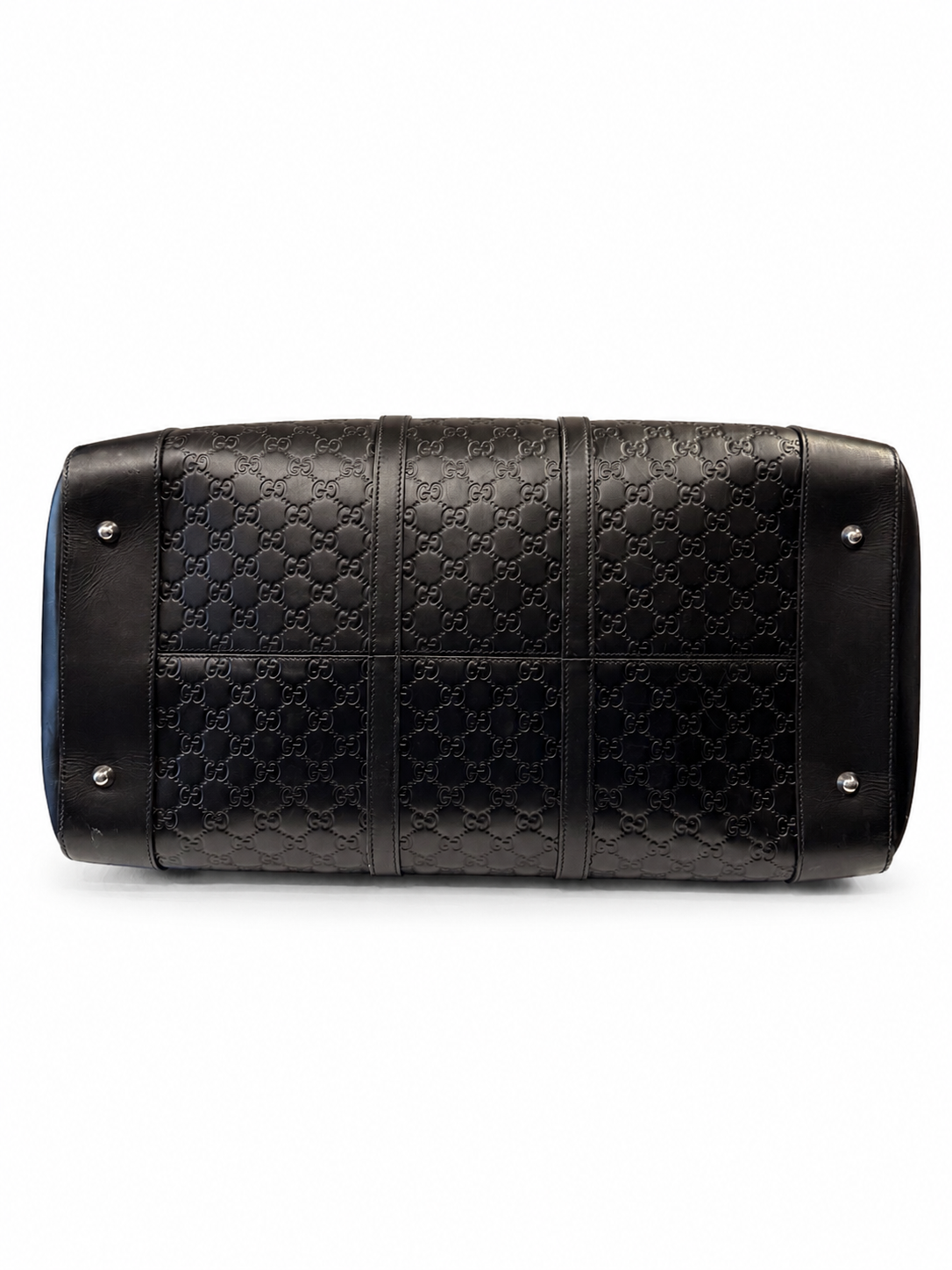 GUCCI BLACK GG SIGNATURE WEEKENDER BAG