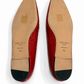 JIMMY CHOO LEATHER CROC EMBOSSED BALLET FLATS - SIZE 39.5