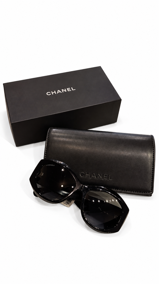 Chanel sunglasses featuring quilt pattern frames
