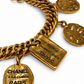 CHANEL 80'S VINTAGE RUE CAMBON GOLD CHARM BRACELET