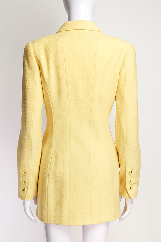 Chanel Boutique Yellow Fitted Jacket