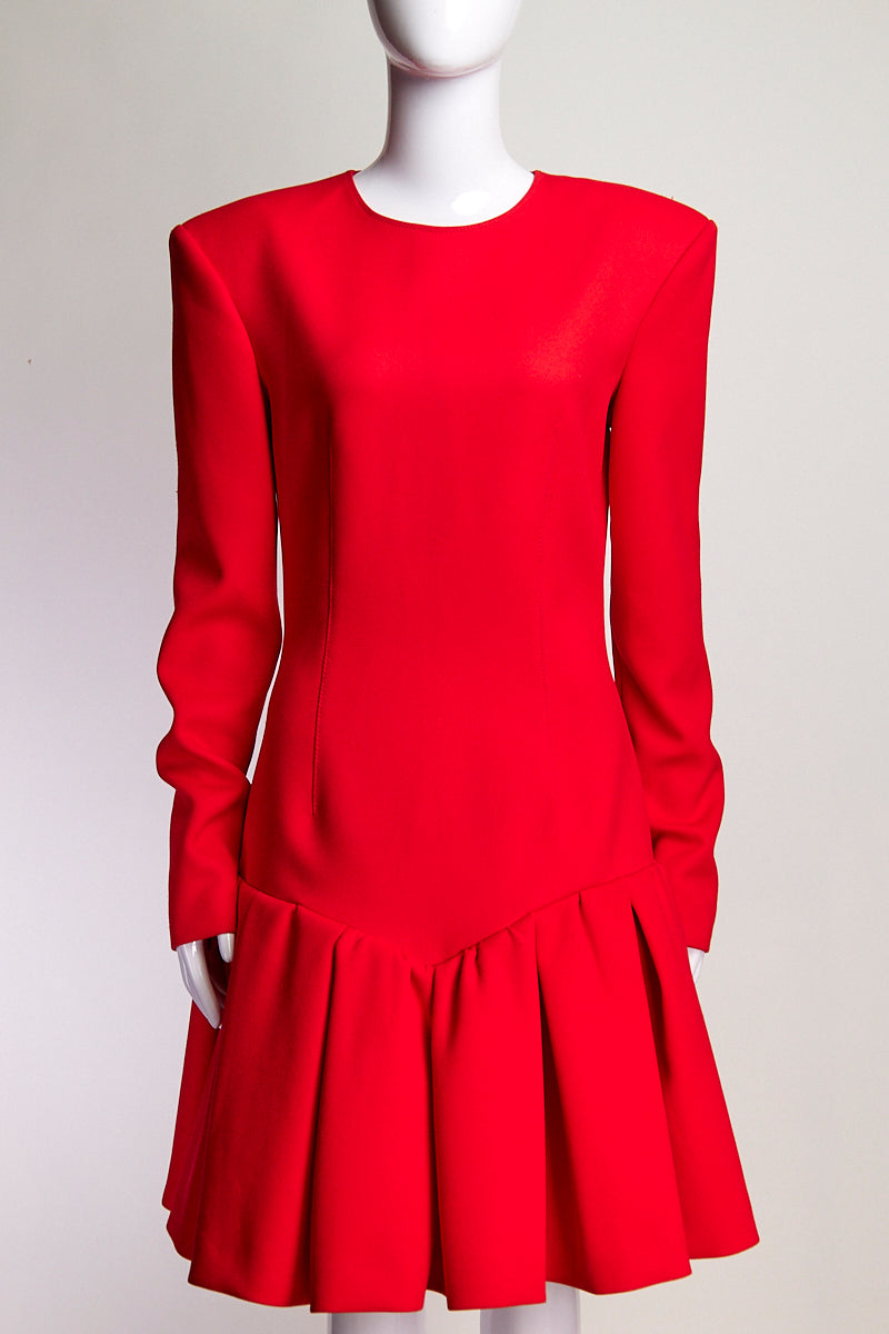 Philosophy Red Pleated Skirt Dress FR40 US8