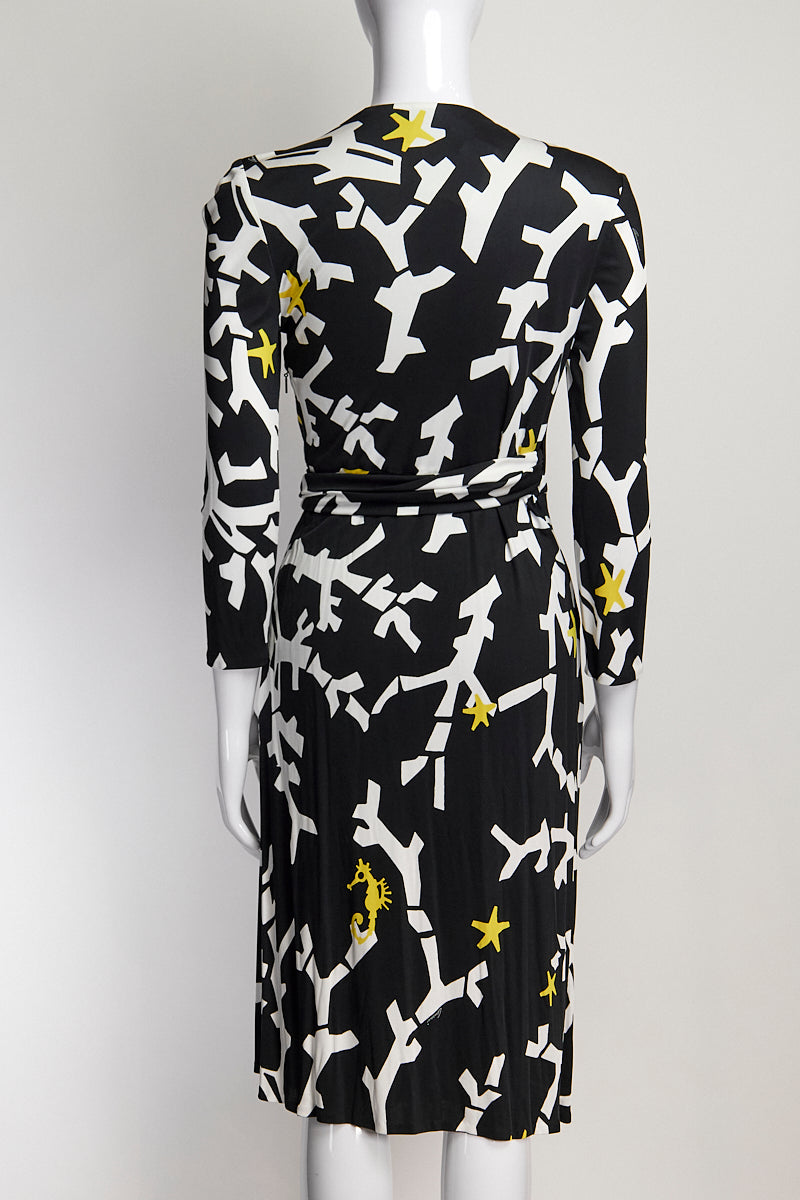 Gucci Abstract Wrap Dress IT40 FR36