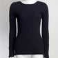 The Row Navy Cashmere Ribbed Sweater