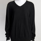 The Row Black V-Neck Sweater