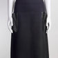 Celine Navy wool Skirt with Leather Pockets FR40 IT44