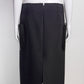 Celine Navy wool Skirt with Leather Pockets FR40 IT44