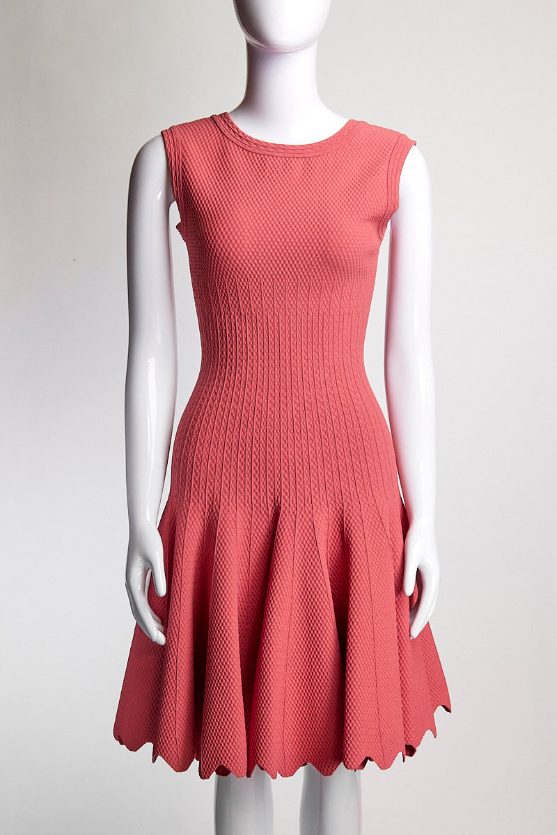 Alaia Textured Pink Mini Dress FR38 IT42