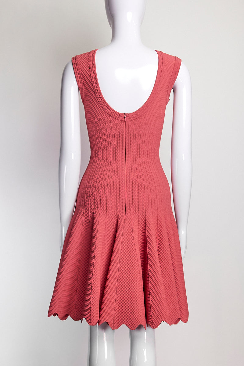 Alaia Textured Pink Mini Dress FR38 IT42