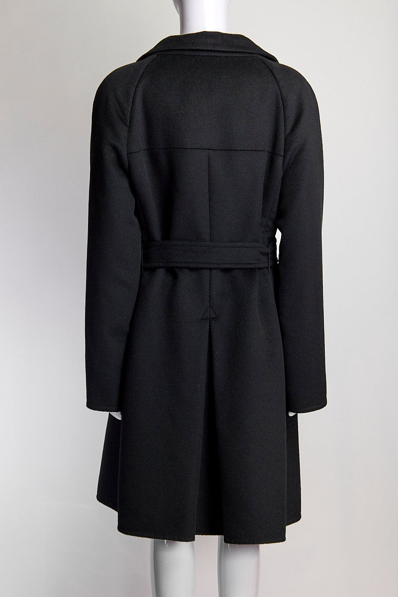 Prada Double Breasted Belted Trench Coat