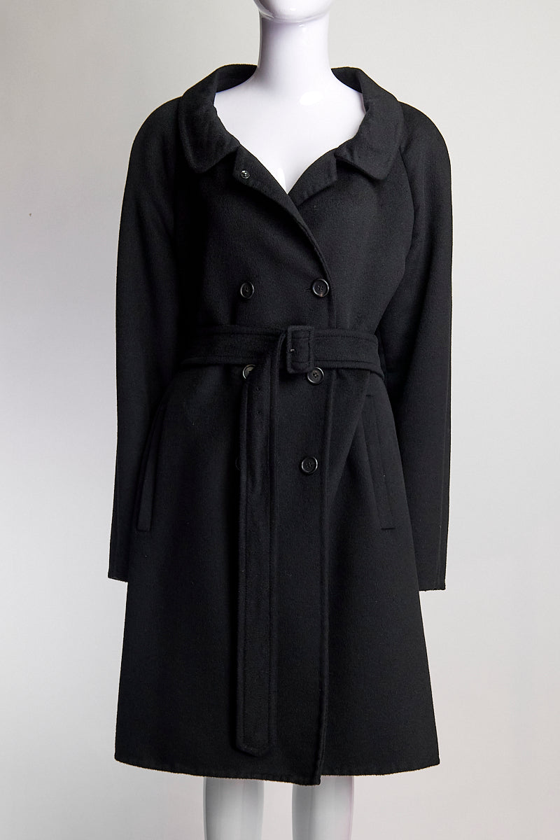 Prada Double Breasted Belted Trench Coat