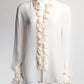 Saint Laurent Ruffled Sheer Blouse