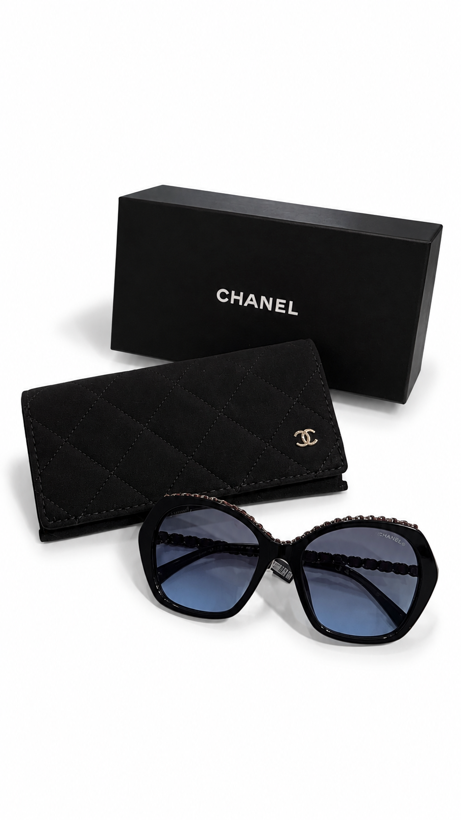 Chanel butterfly sunglasses with Chain Detail