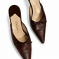 CHANEL VINTAGE BROWN MULES IN BROWN CALFSKIN