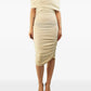 Khaite Cream Ruched Dress M