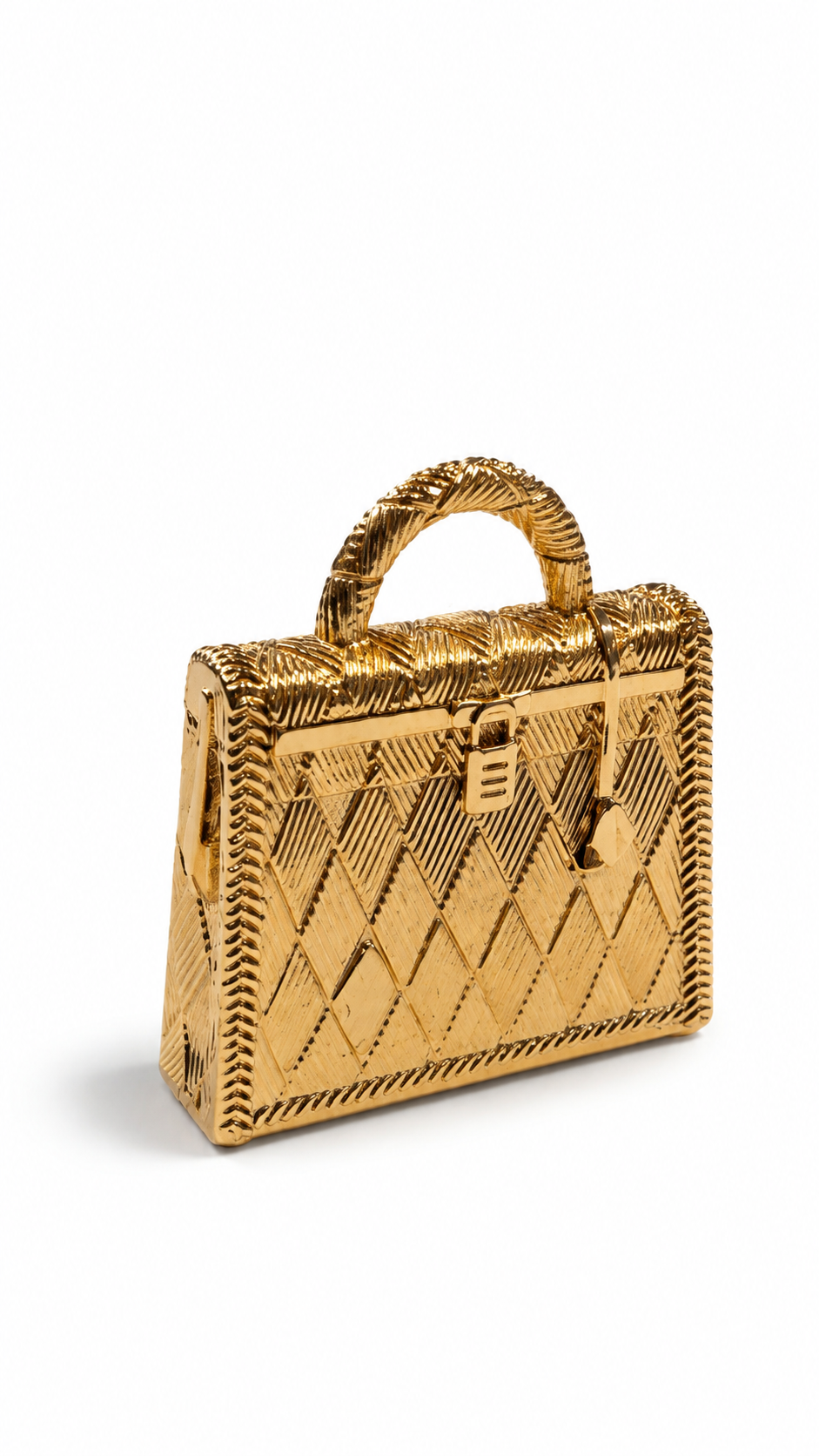 Hermès Curiosite Kelly Bag Pendant Top Charm Gold Plated