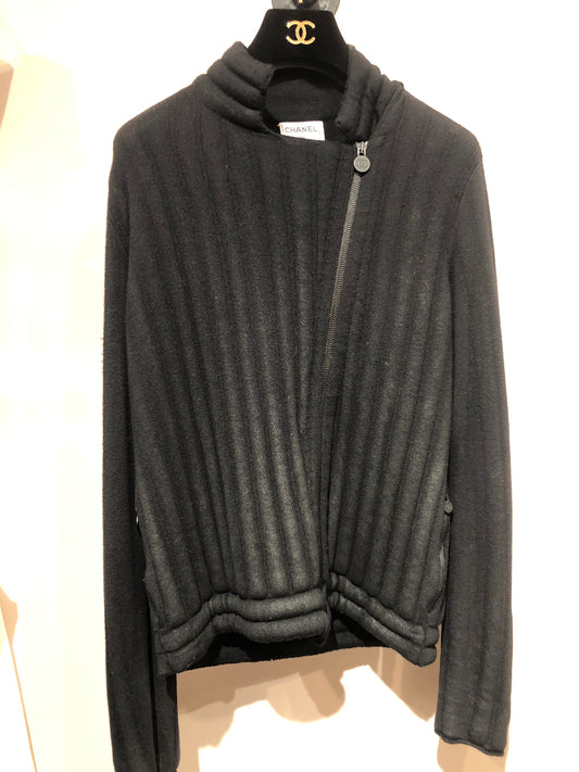 Chanel zip up sweater jacket