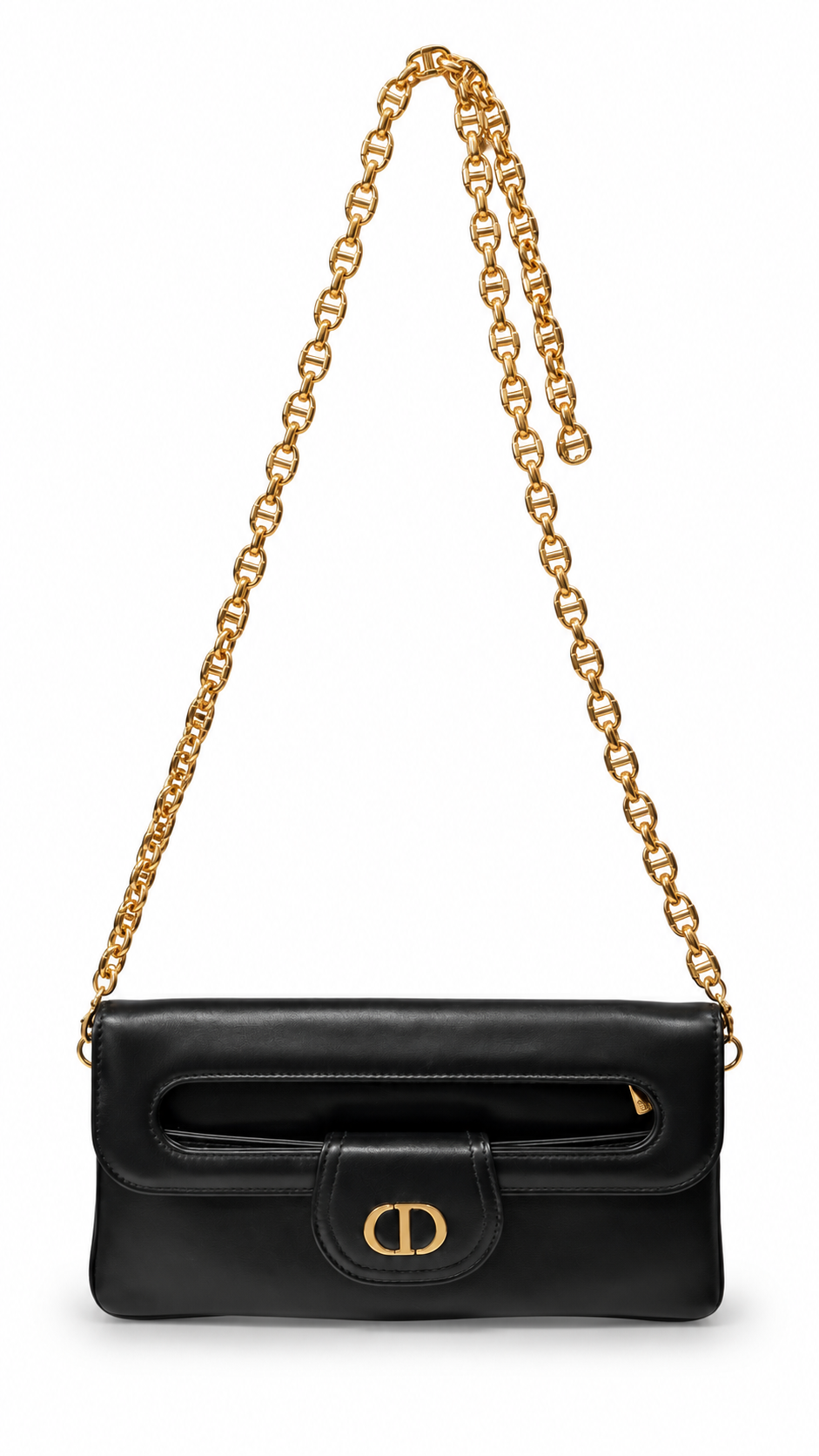 Dior Diordouble Shoulder Bag with Gold Chain