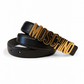 Moschino Black Leather Belt with Gold Logo 40