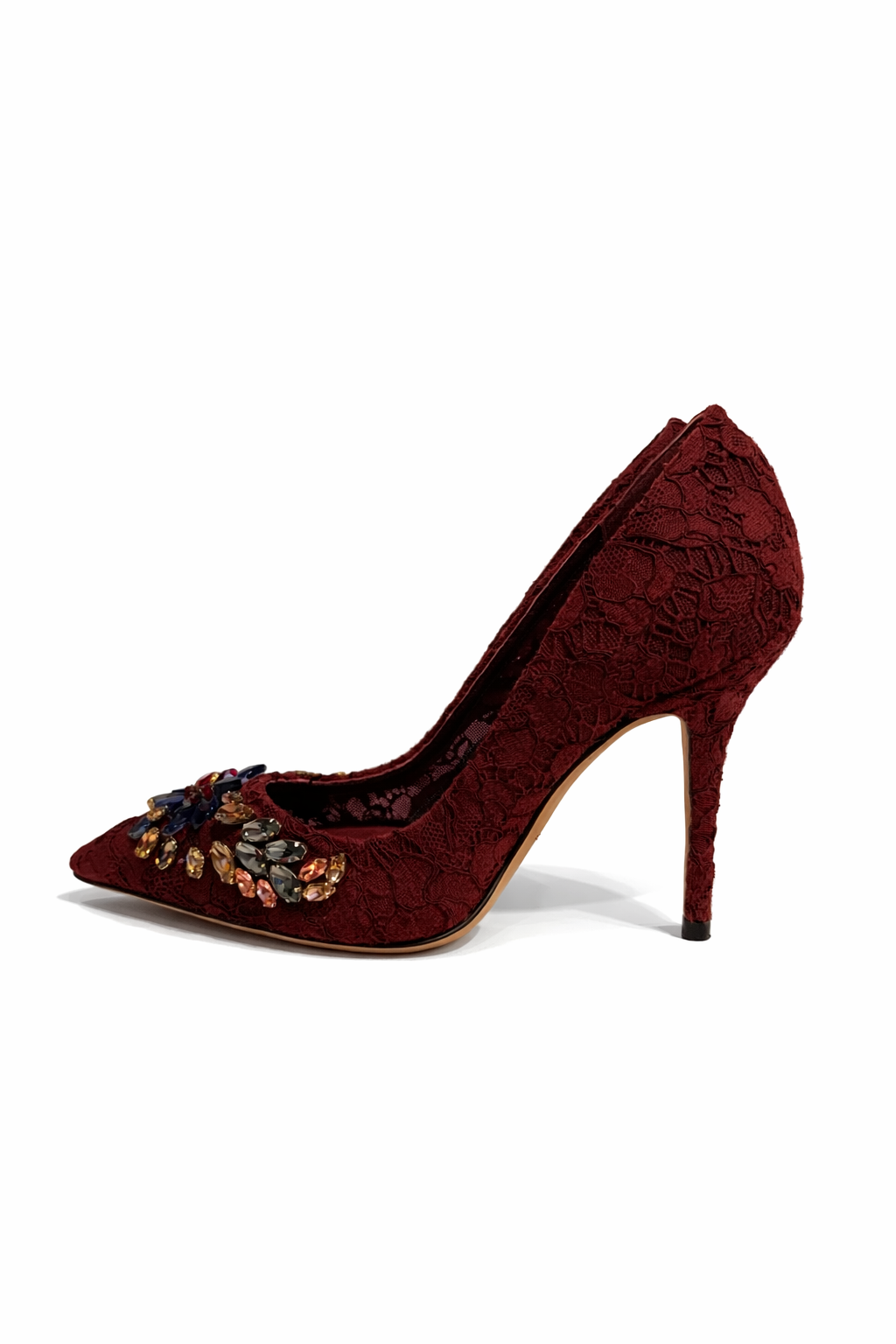 Dolce & Gabbana Taormina lace Bellucci pumps in red 39.5