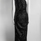 16Arlington Black One Shoulder Sequin Dress US 8