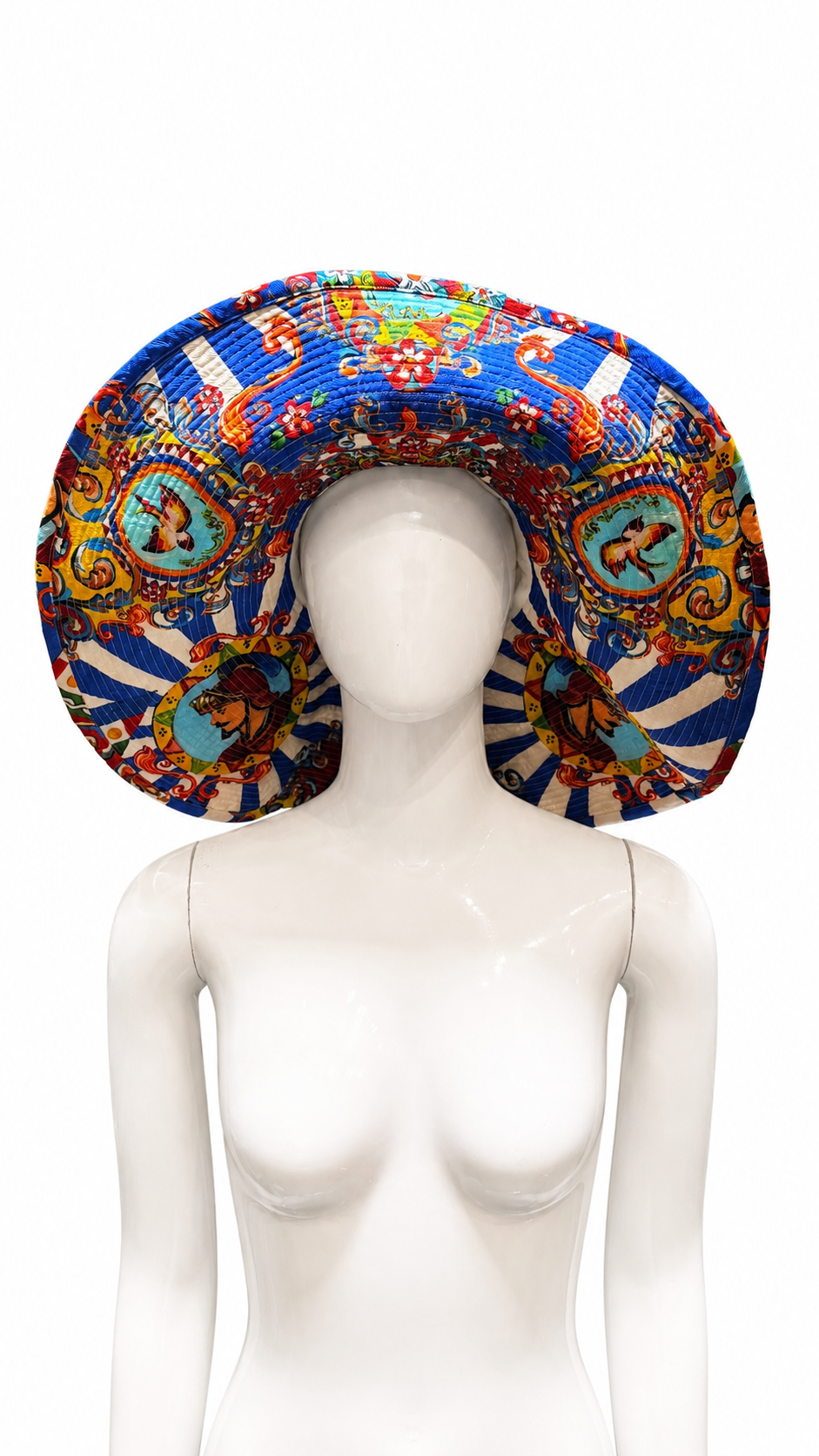 Dolce and Gabbana 2016 Carretto siciliano wide-brim hat w/tags