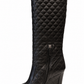 CHANEL BLACK QUILTED BOOTS - SIZE 39