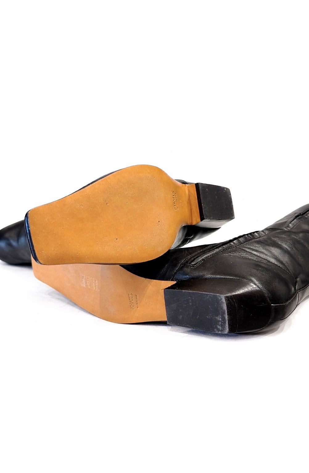 KHAITE CLIVE 35 LEATHER OVER-THE-KNEES BOOTS - SIZE 37