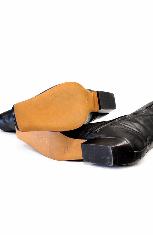 KHAITE CLIVE 35 LEATHER OVER-THE-KNEES BOOTS - SIZE 37