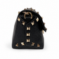 Valentino Garavani Black Mini Rockstud Leather Crossbody Bag
