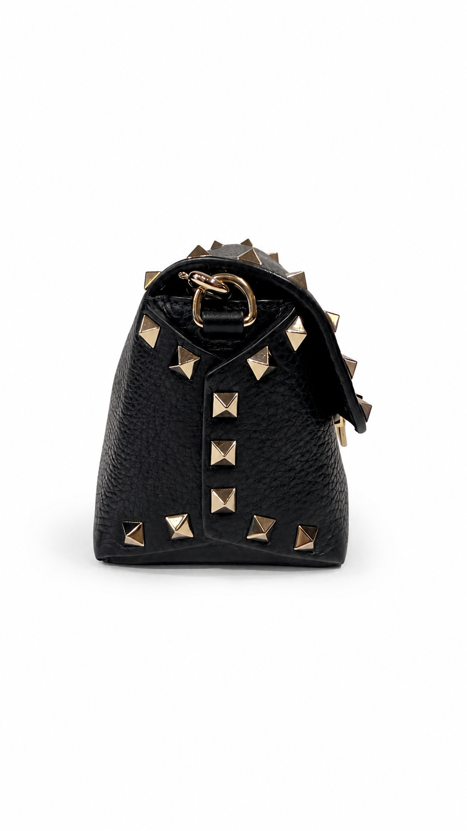 Valentino Garavani Black Mini Rockstud Leather Crossbody Bag