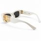 MIU MIU WHITE LOGO SUNGLASSES