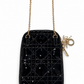 Dior Lady Dior Phone Holder in PATENT Black LEATHER WITH CHAIN
