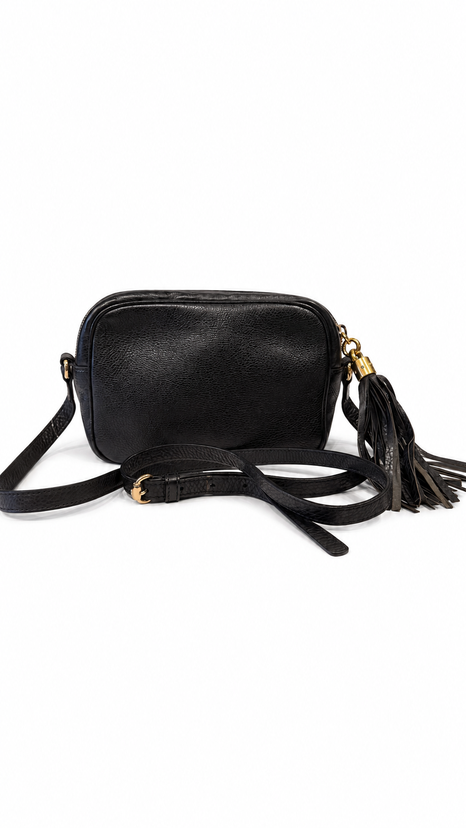 gucci black soho small leather disco bag