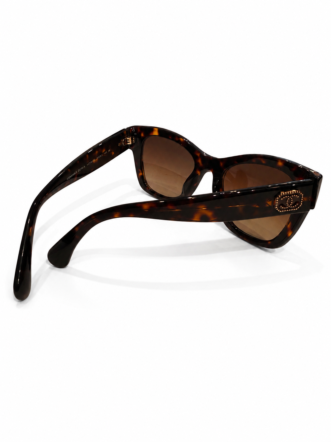Chanel Brown Turtleshell qith Logo Sunglasses