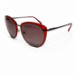 CHANEL RED/GUN METAL CAT EYE SUNGLASSES