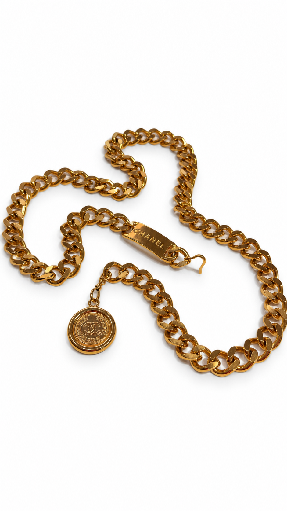 CHANEL VINTAGE GOLD CHAIN BELT