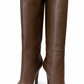 FENDI BROWN LEATHER BOOTS - SIZE 39