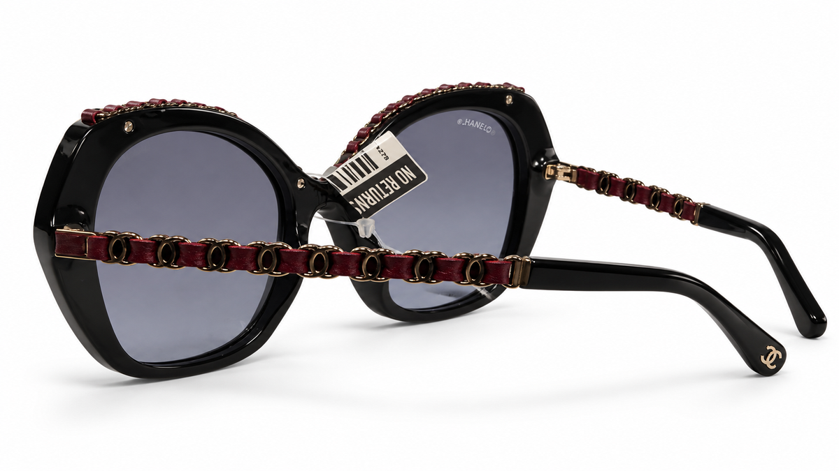 Chanel butterfly sunglasses with Chain Detail