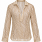 ALI HAIDER COUTURE EMBROIDERED MESH SHIRT - SIZE MEDIUM (MEN)